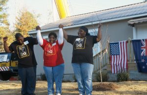 On Dec.17, 2002, Habitat for Humanity of Shelby County, Alabama, built a Habitat house in 3:26:46, breaking the record for the fastest-built Habitat house set by New Zealand HFH in 1999. Homeowner Bonnie Faye Lilly, center, celebrates with her family at the dedication of the house.