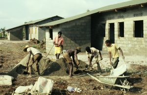 House building in Zaire.