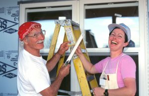 Volunteers at the 20/20,000 build in Americus, Georgia. (1993)